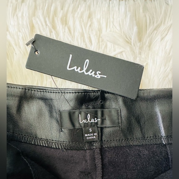 Lulus Black Vegan Leather Paperbag Waist Shorts – Brand New w/ Tag, Size S - Picture 6 of 11